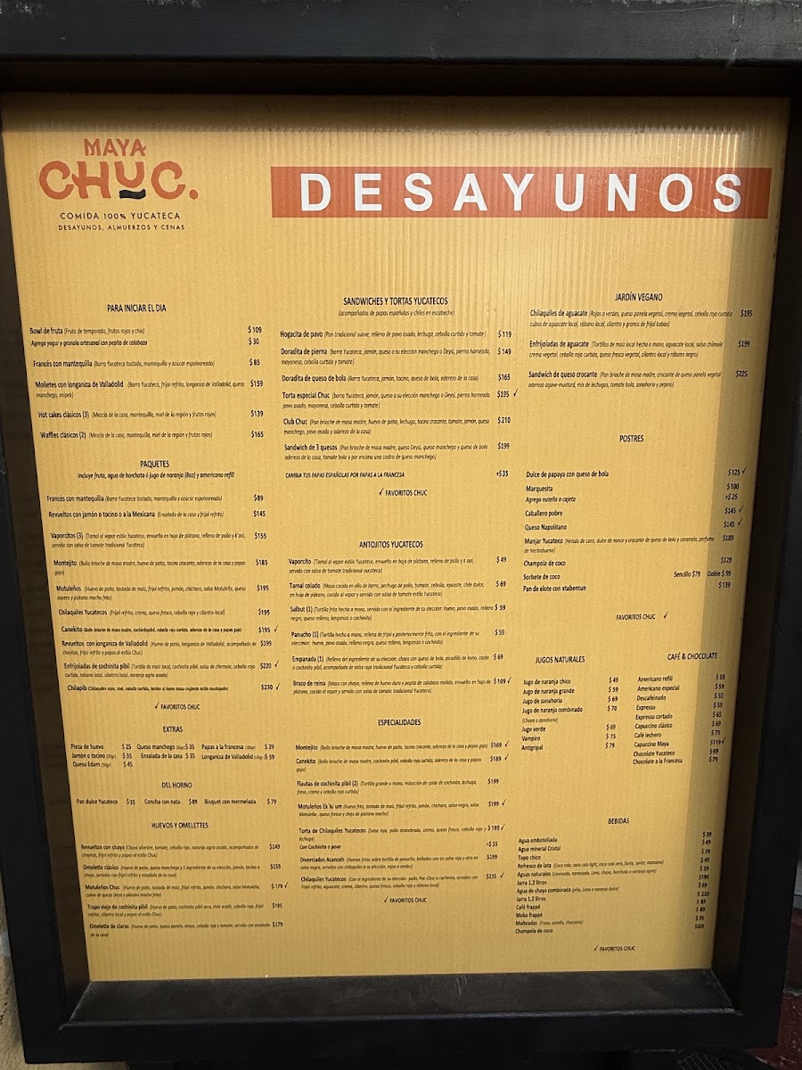 Maya Chuc. Menu - Image 1